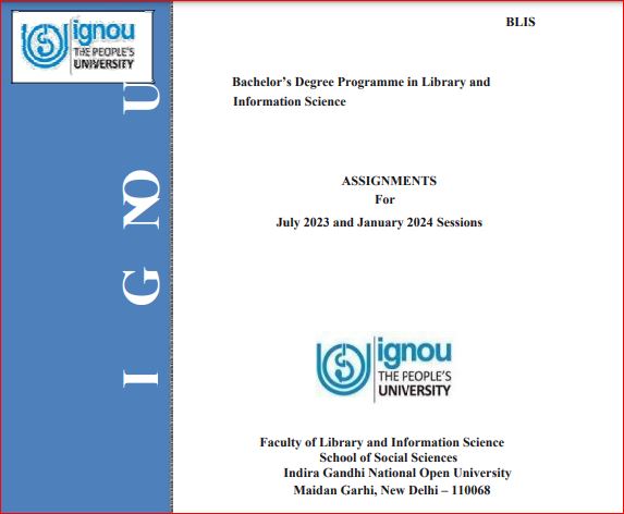 IGNOU BLIS Solved Assignment 2023-2024
